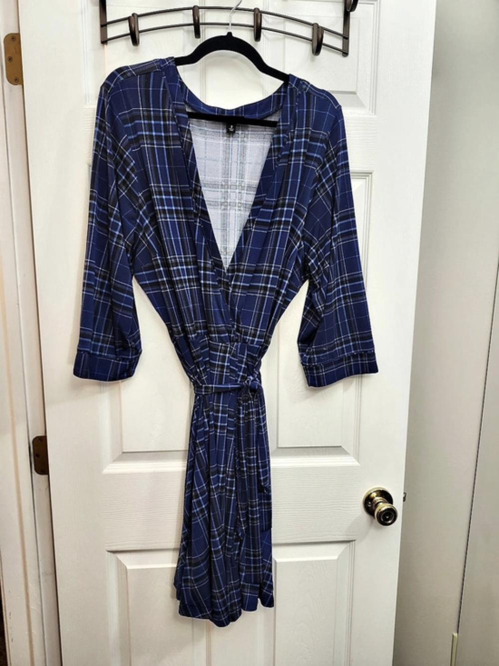 Torrid Plaid Midi Dress in Blue Size Torrid 3 = 3X